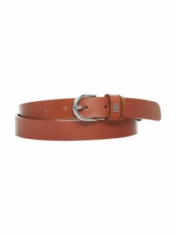 Vyöt<Tommy Hilfiger Essentials Effortless -nahkavyö, 2.5 cm GB8 COGNAC