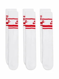 Urheiluasusteet|Urheiluasusteet<Nike Everyday Essential -sukat 3-pack 102 WHITE/UNIVERSITY RED/UNIVERSITY RED