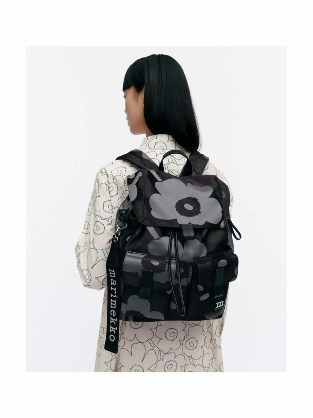 Reput|Reput<Marimekko Everything Backpack L Unikko -reppu 990 GREY, DARK GREY, BLACK