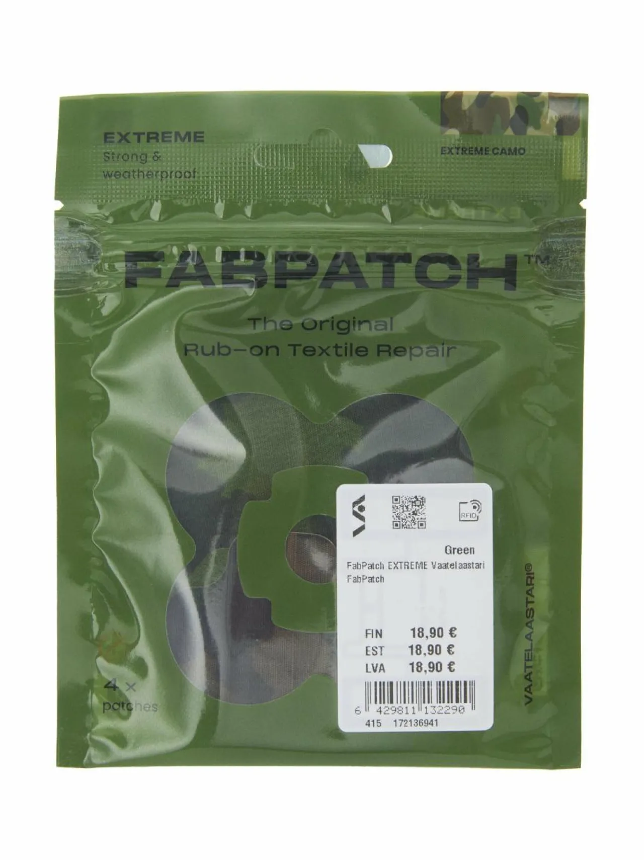 Muut Asusteet<Vaatelaastari FabPatch Extreme-tekstiilin korjauslaastari CAMO