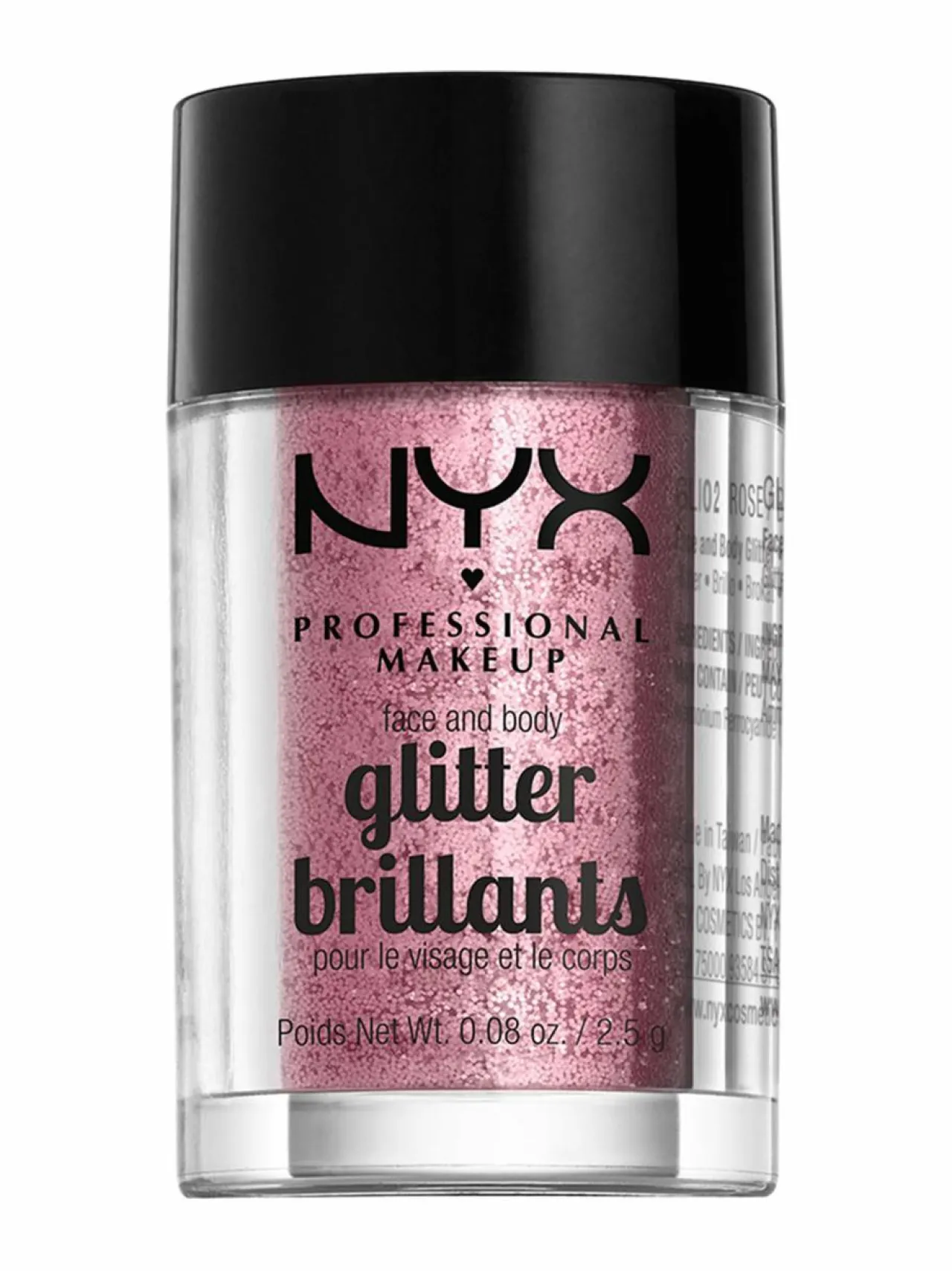 Kasvot<NYX Professional Makeup Face & Body Glitter -kimalle kasvoille ja vartalolle