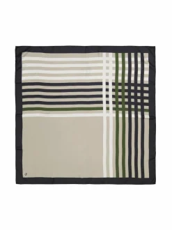 Huivit & Kaulaliinat<Sauso Festa-silkkihuivi TAUPE ( OLIVE STRIPE )
