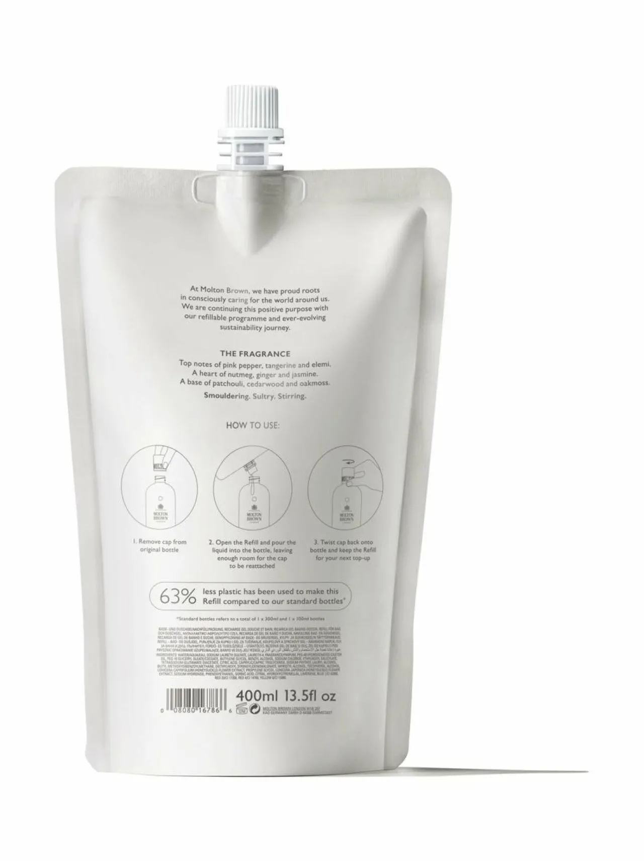 Naiset<Molton Brown Fiery Pink Pepper Bath & Shower Gel Refill -suihkugeeli, täyttöpakkaus 400 ml