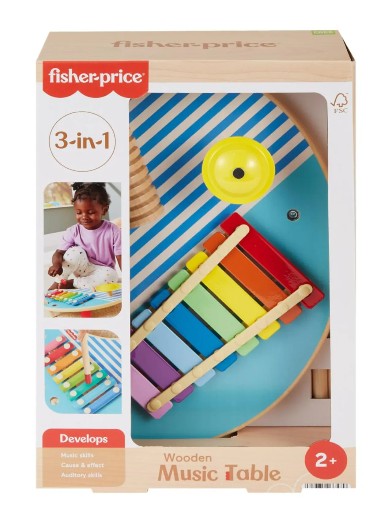FISHER-PRICE puinen musiikkipöytä^ Luovuus & Oppiminen