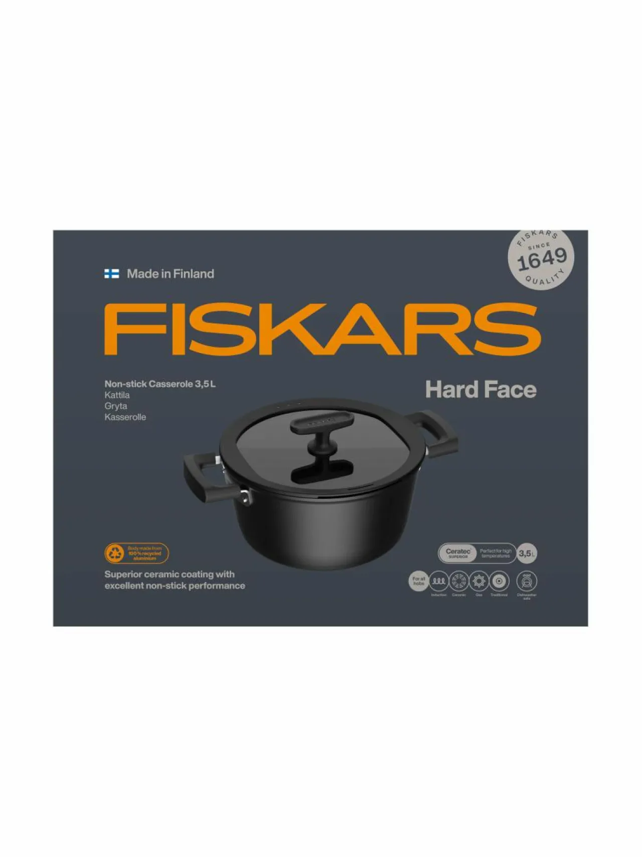 Fiskars Hard Face -kattila 3,5 l^ Keitto- & Paistoastiat