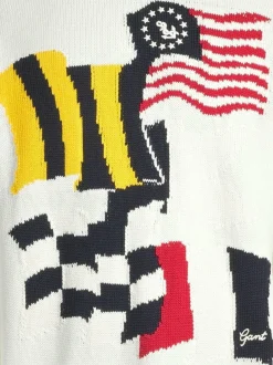 GANT Flag Intarsia C-Neck ‑puuvillaneule^ Neuleet