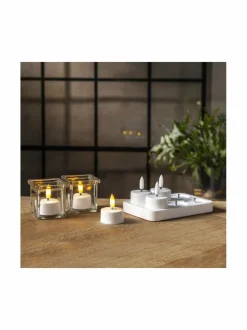Jouluvalot<Star Trading Flamme Charge LED -tuikkukynttilät 6 kpl WHITE