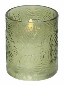 Jouluvalot<Star Trading Flamme Leaf LED -kynttilä 8,5 x 8,5 x 10 cm VIHREÄ