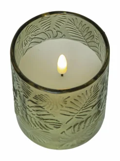 Jouluvalot<Star Trading Flamme Leaf LED -kynttilä 8,5 x 8,5 x 10 cm VIHREÄ