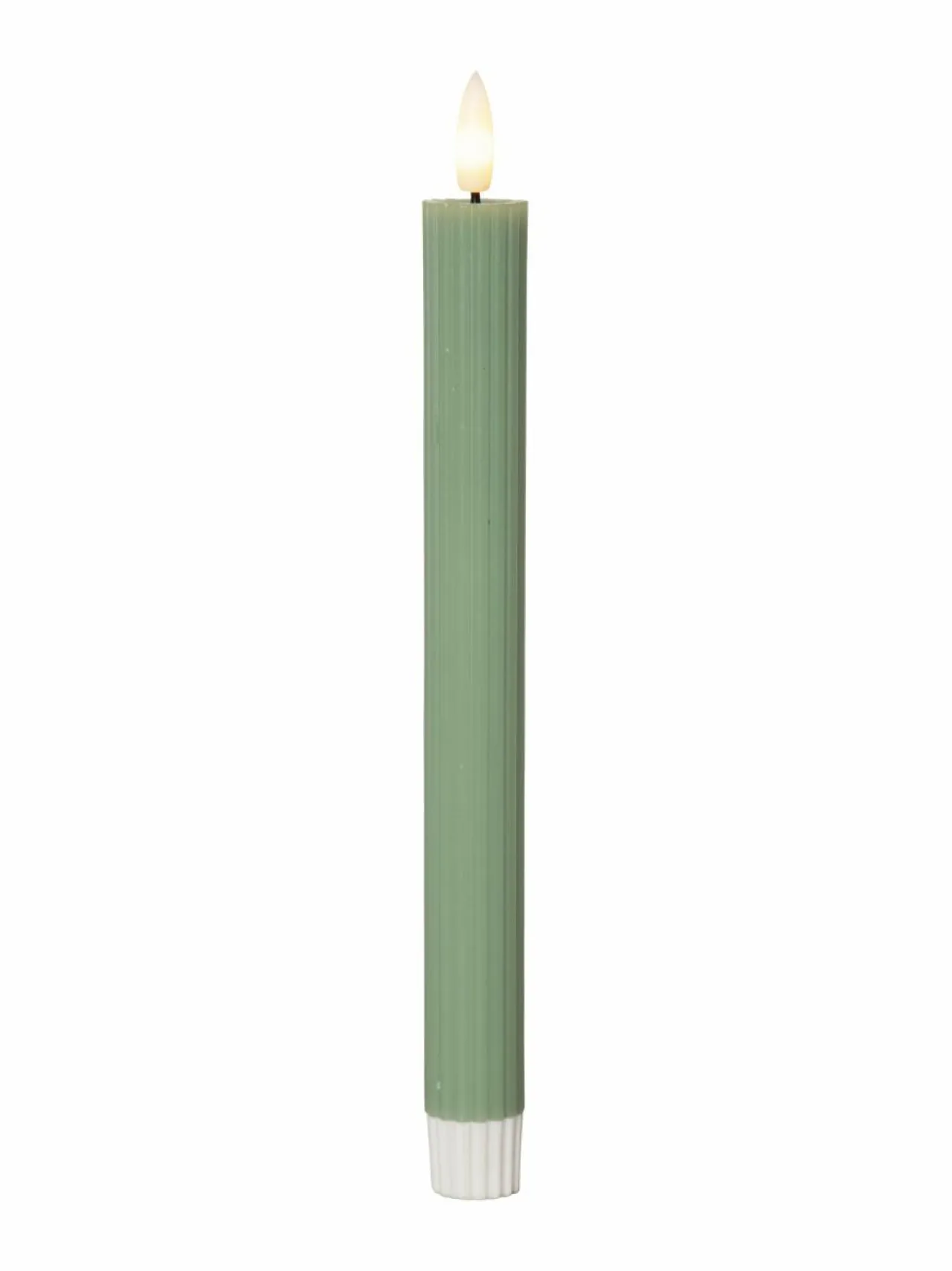 Jouluvalot<Star Trading Flamme Stripe LED -kynttilä 2,1 x 2,1 x 25 cm VIHREÄ