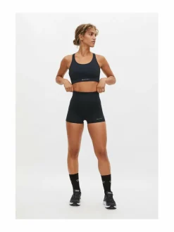 Urheiluhousut & Treenitrikoot<Röhnisch Flattering Curved Hotpants -lyhyet treenitrikoot 0001 BLACK