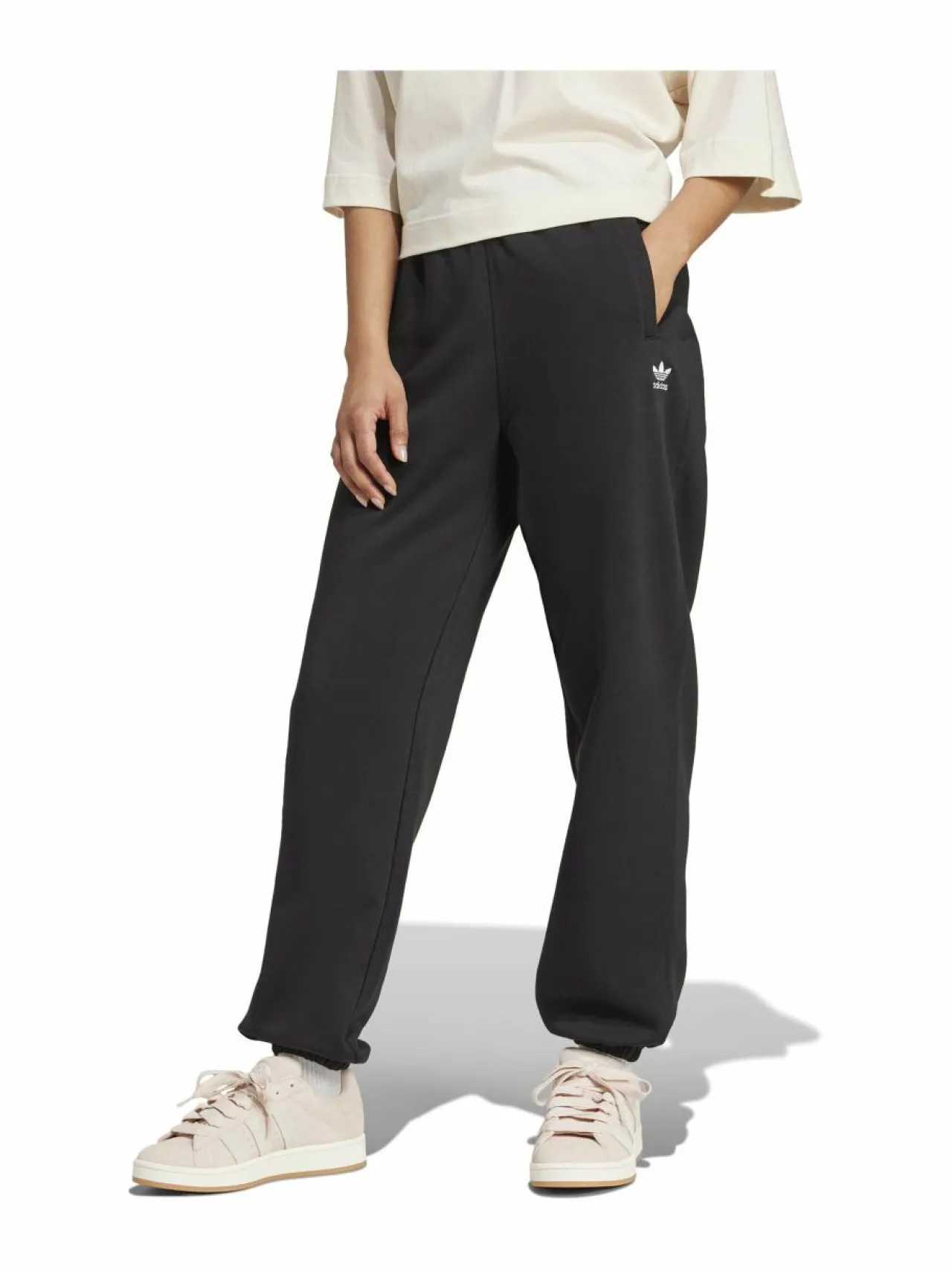 Urheiluhousut & Treenitrikoot<adidas Originals Fleece Loose -joggerit IY9637 BLACK
