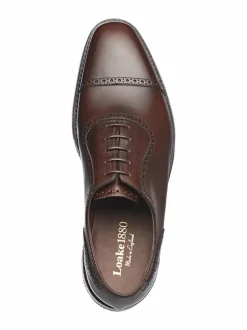 Kävelykengät & Loaferit<Loake Fleet Brogue Oxford -nahkakengät DARK BROWN (TUMMANRUSKEA)