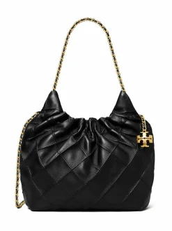 Olkalaukut<Tory Burch Fleming Mini Hobo -nahkalaukku BLACK