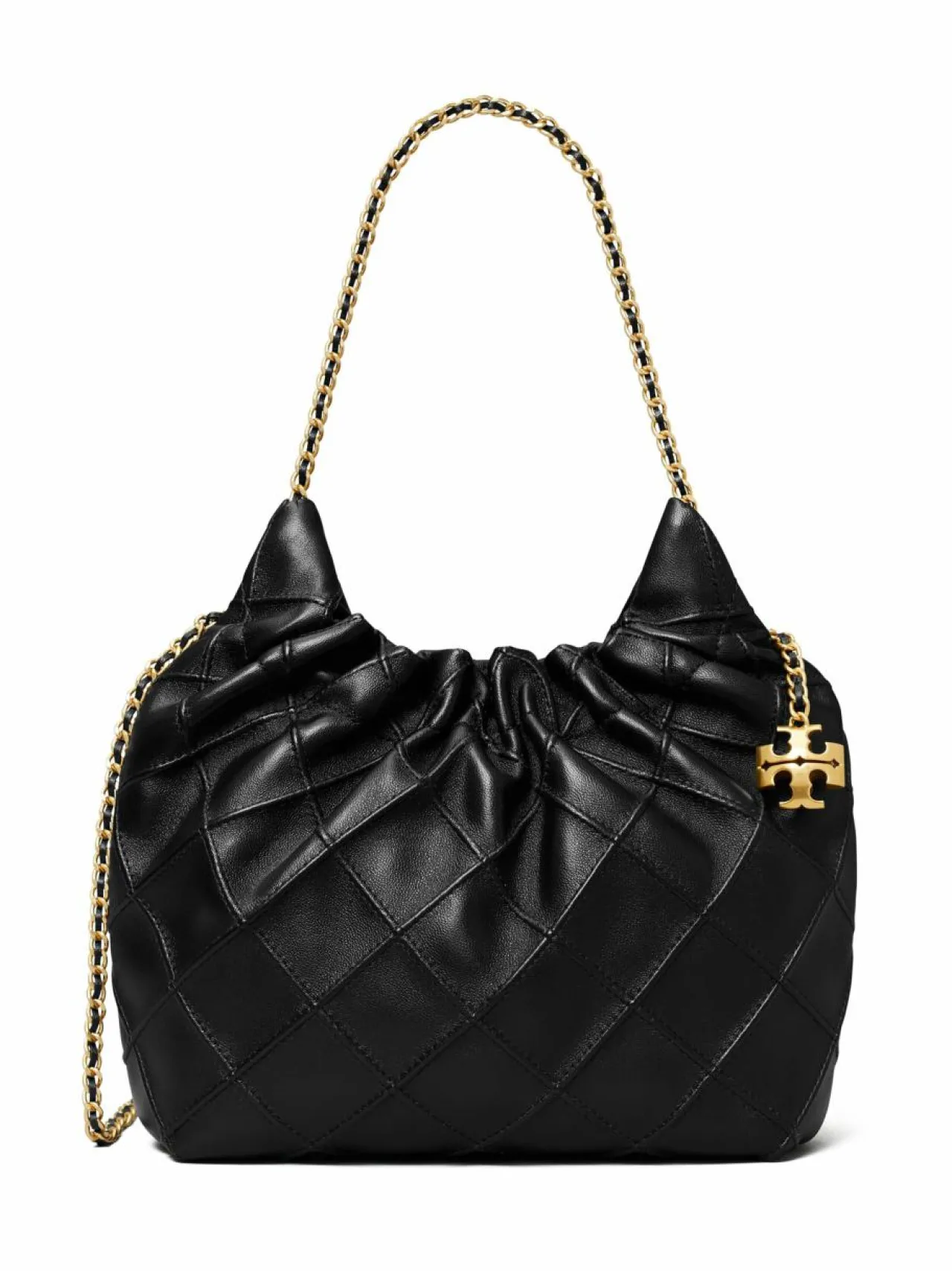 Olkalaukut<Tory Burch Fleming Mini Hobo -nahkalaukku BLACK
