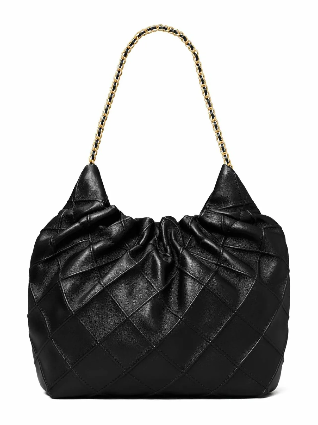 Olkalaukut<Tory Burch Fleming Mini Hobo -nahkalaukku BLACK