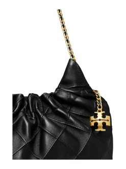 Olkalaukut<Tory Burch Fleming Mini Hobo -nahkalaukku BLACK