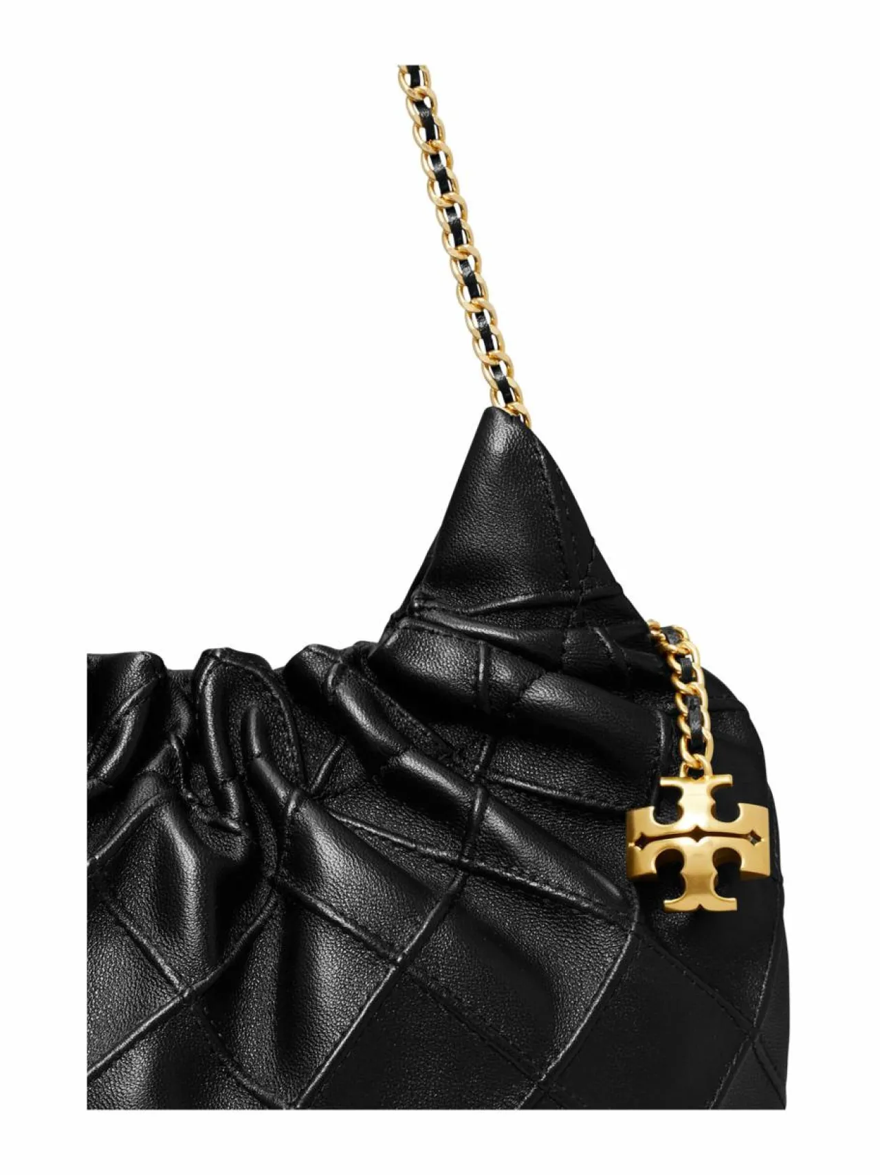 Olkalaukut<Tory Burch Fleming Mini Hobo -nahkalaukku BLACK