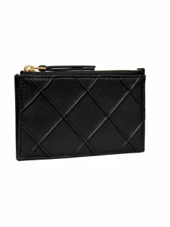 Lompakot & Kotelot<Tory Burch Fleming Soft Zip -korttilompakko BLACK