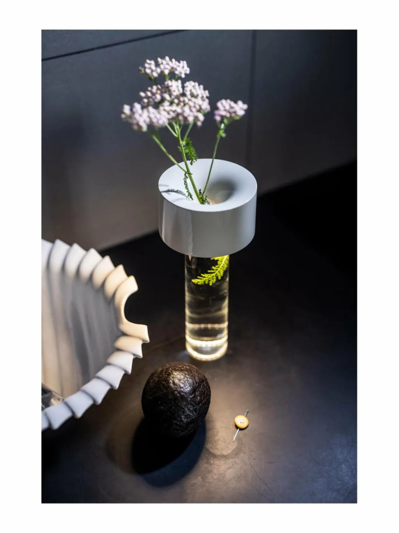 Pöytävalaisimet<Foscarini Fleur Bianco -pöytävalaisin WHITE