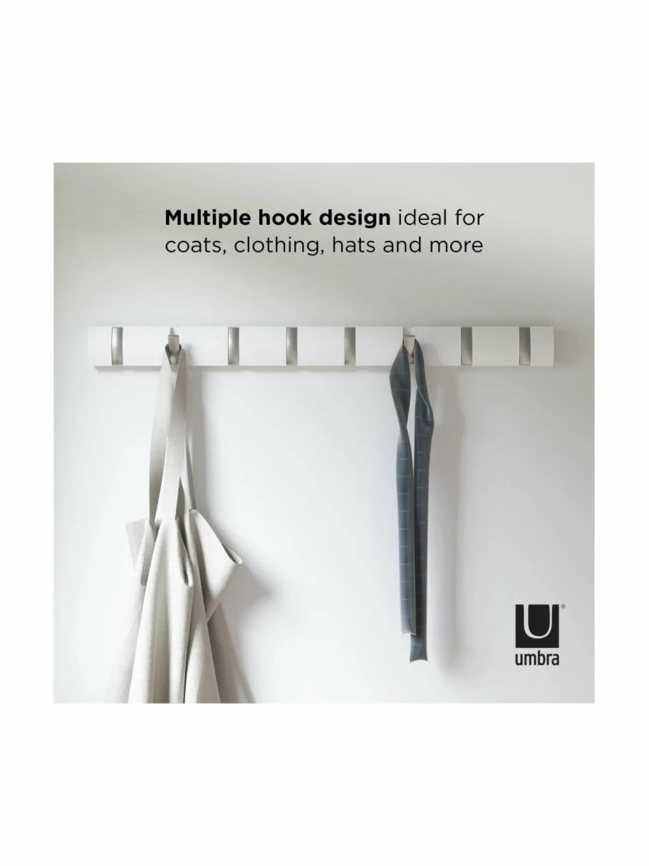 Naulakot & Koukut<Umbra Flip Hook -naulakko 82 cm WHITE