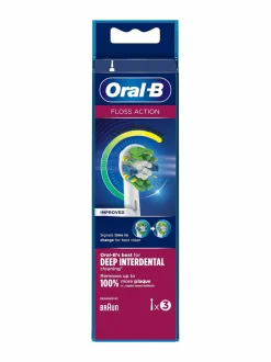 Hampaidenhoito<Oral-B FlossAction CleanMaximiser -vaihtoharjat 3-pack WHITE
