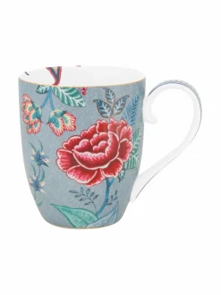 Mukit & Kupit & Asetit<PIP Studio Flower Festival XL -muki 450 ml BLUE