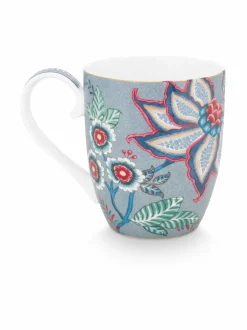 Mukit & Kupit & Asetit<PIP Studio Flower Festival XL -muki 450 ml BLUE