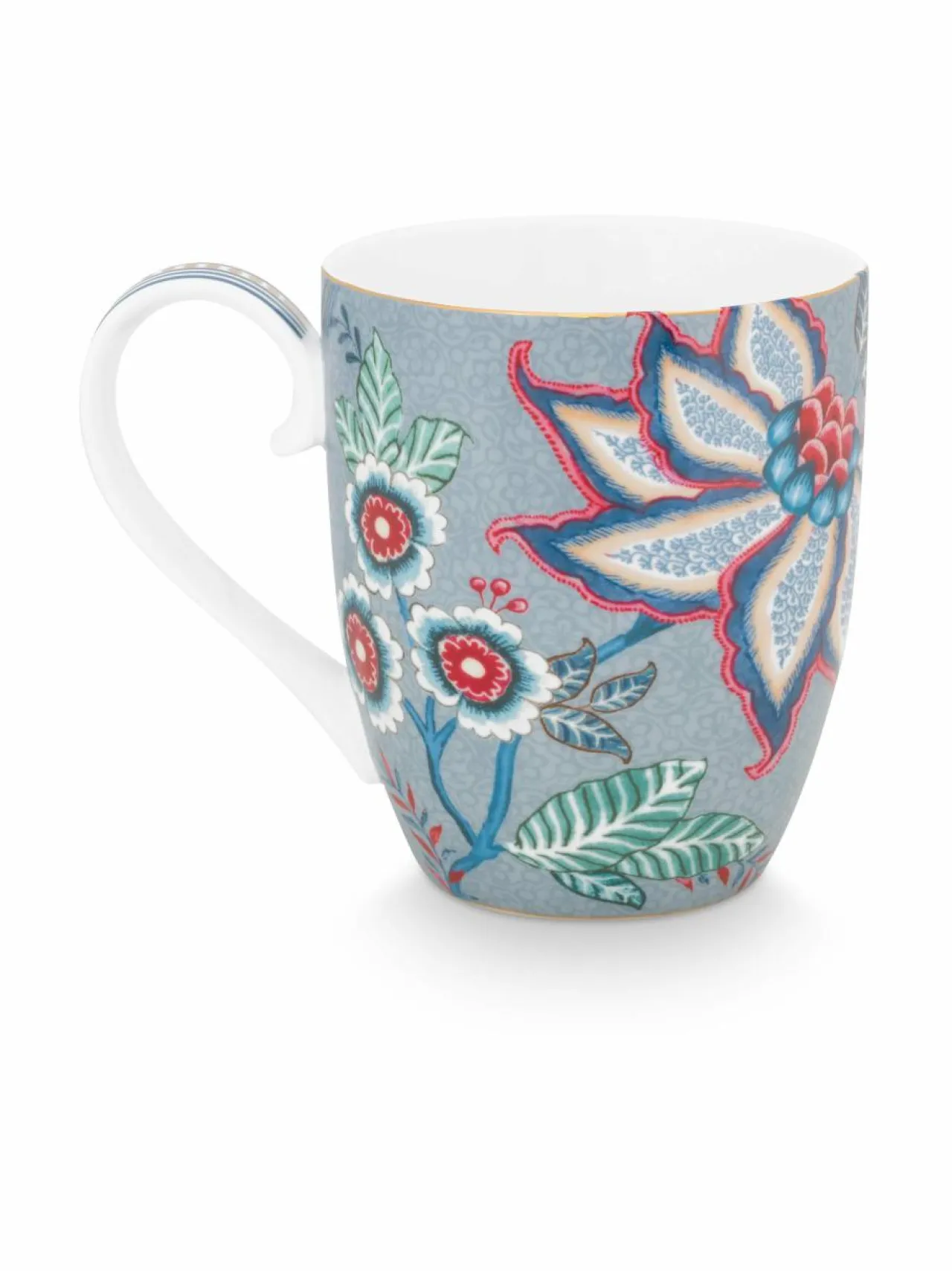 Mukit & Kupit & Asetit<PIP Studio Flower Festival XL -muki 450 ml BLUE
