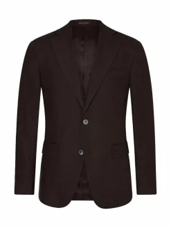 Bleiserit<Oscar Jacobson Fogerty-pellavableiseri 535 BROWN ELK