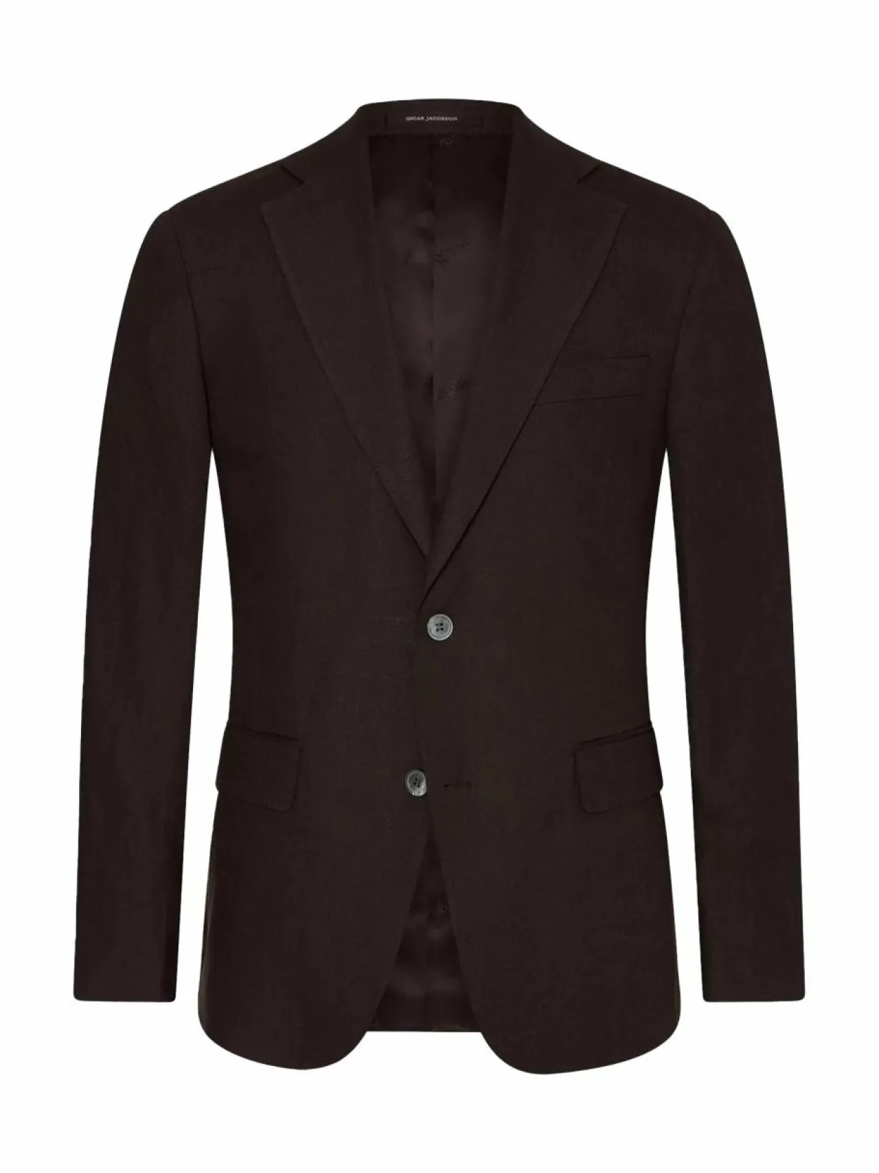 Bleiserit<Oscar Jacobson Fogerty-pellavableiseri 535 BROWN ELK