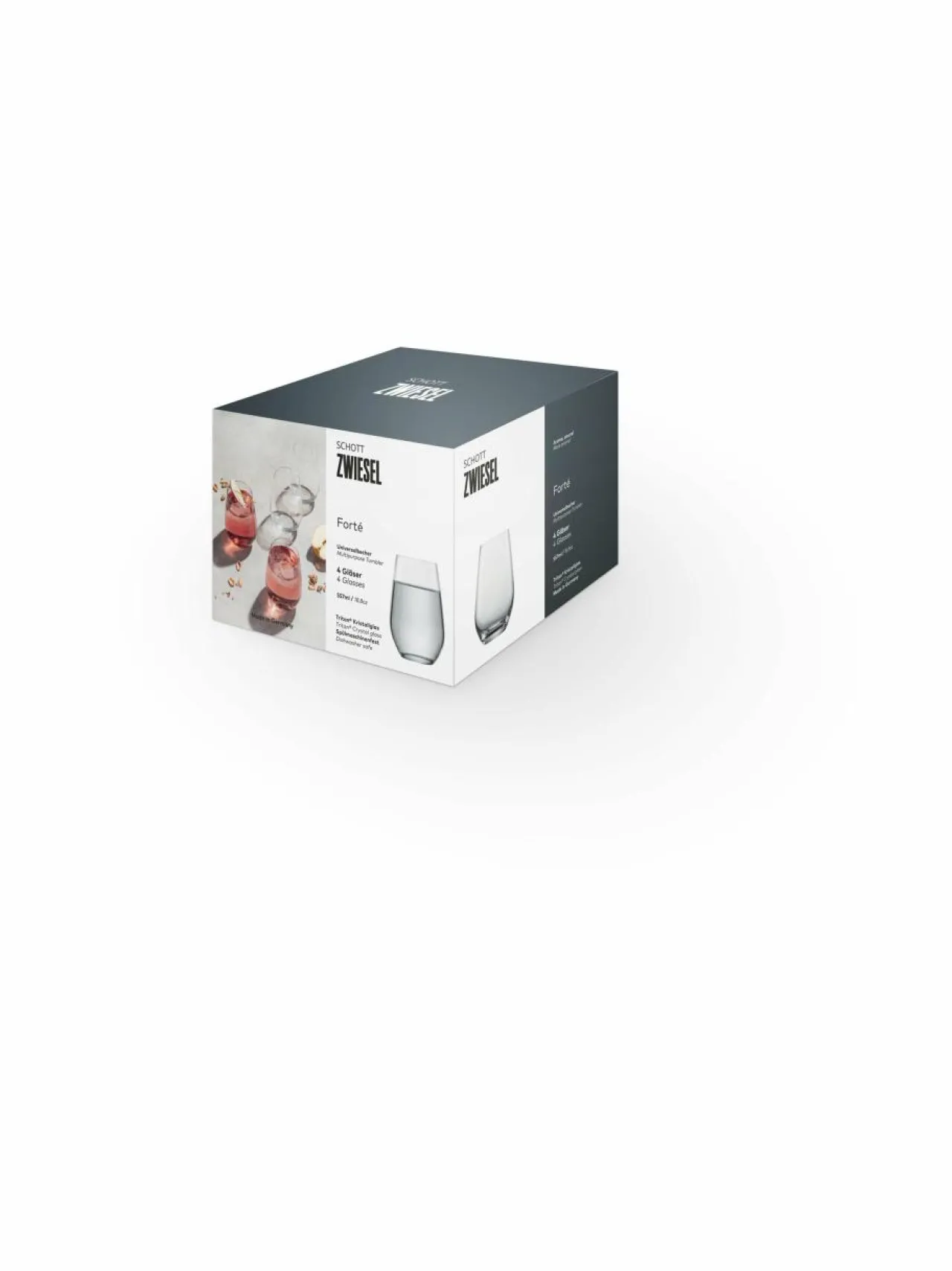 Lasit<Schott Zwiesel Forté Multipurpose Tumbler -lasi 557 ml, 4 kpl CLEAR