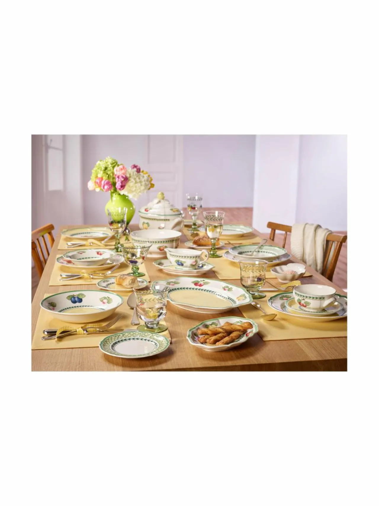 Lautaset & Kulhot<Villeroy & Boch French Garden -syvä lautanen 23 cm VALKOINEN/KUVIOLLINEN