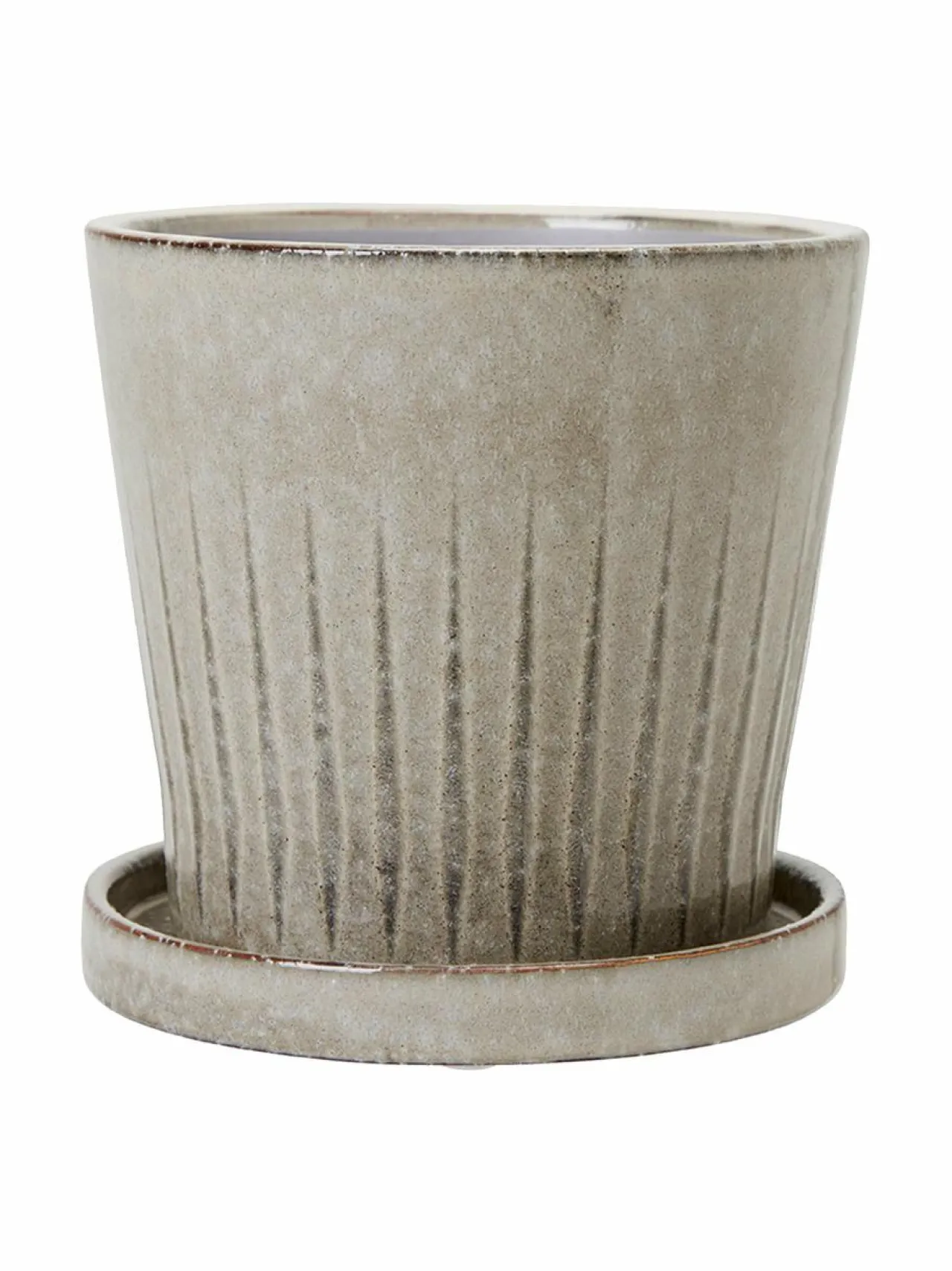 Ruukut & Istutusastiat<Wikholm Form Frida- ruukku ja aluslautanen 16 x 15 cm LIGHT GREY MELANGE