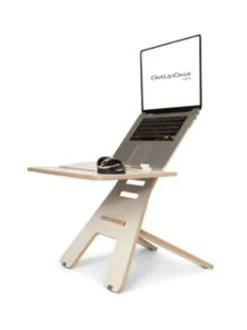 Työpöydät<ErgoFinland GetUpDesk rack kannettavan teline VALKOINEN