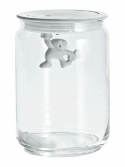 Keittiötarvikkeet<Alessi Gianni-lasipurkki 90 cl VALKOINEN
