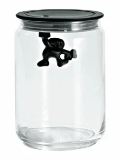 Keittiötarvikkeet<Alessi Gianni-lasipurkki 90 cl MUSTA