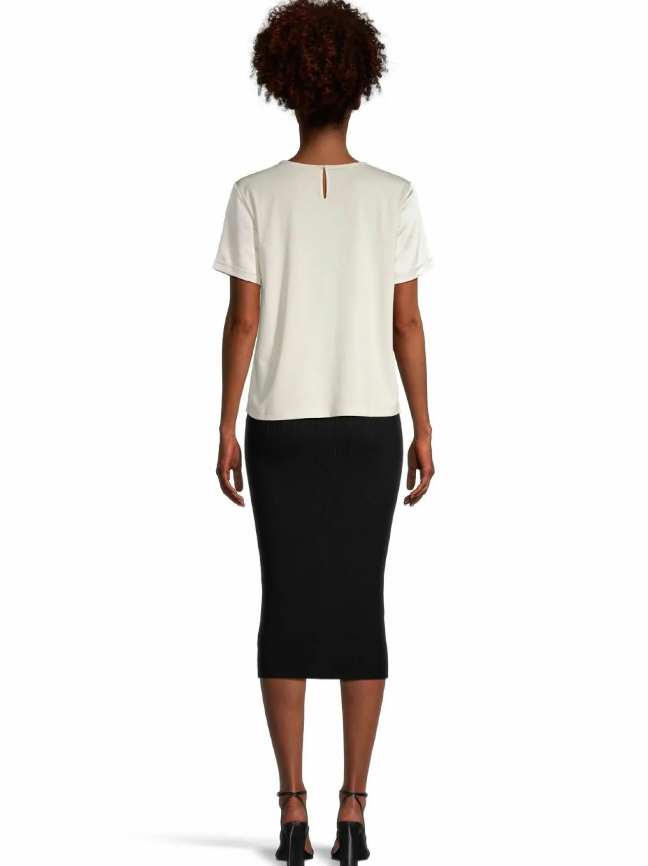 Paidat & Puserot<Max Mara Weekend Gilbert-satiinipusero 001 ELFENBEINFARBEN