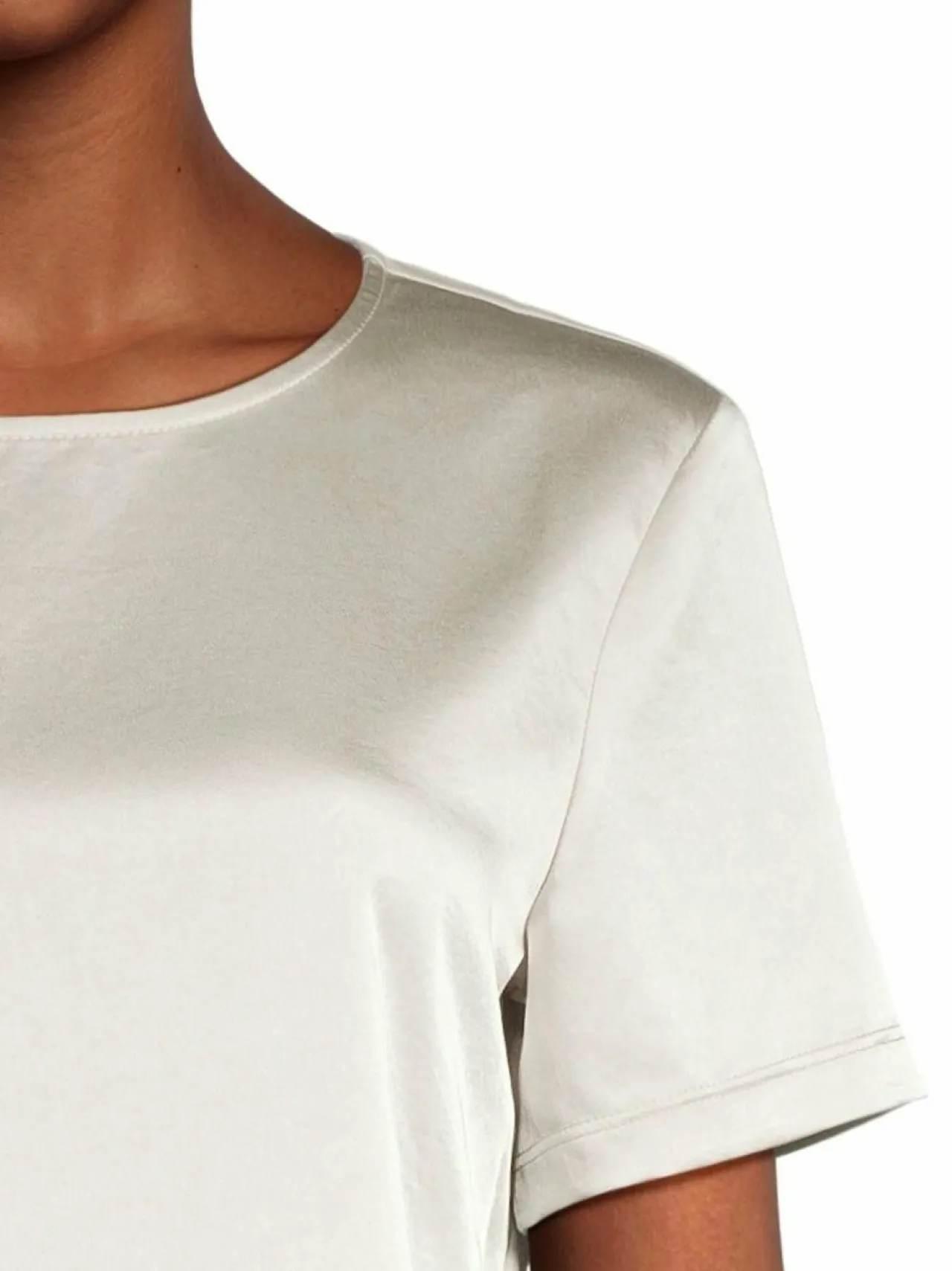 Paidat & Puserot<Max Mara Weekend Gilbert-satiinipusero 001 ELFENBEINFARBEN