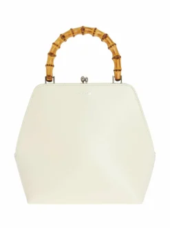 Käsilaukut<Jil Sander Goji Square Small Bamboo -laukku 106 EGGSHELL