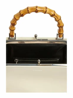 Käsilaukut<Jil Sander Goji Square Small Bamboo -laukku 106 EGGSHELL