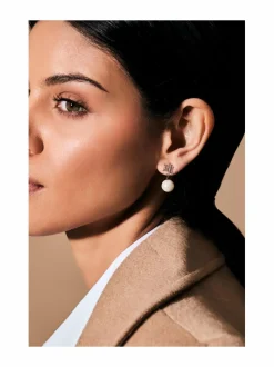 Korut<Lauren Ralph Lauren Gold & Crystal Logo Pearl Drop -korvakorut GLD GOLD