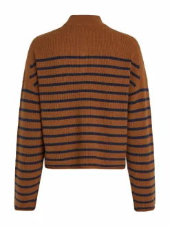 Neuleet<Tommy Hilfiger Gold Polo -neulepaita 0BO HIGHLAND KHAKI/DARK NIGHT NAVY STP