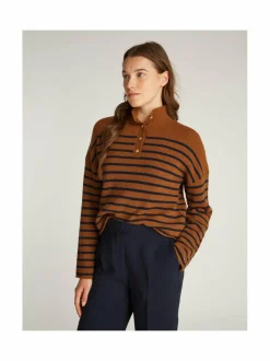 Neuleet<Tommy Hilfiger Gold Polo -neulepaita 0BO HIGHLAND KHAKI/DARK NIGHT NAVY STP