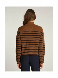 Neuleet<Tommy Hilfiger Gold Polo -neulepaita 0BO HIGHLAND KHAKI/DARK NIGHT NAVY STP
