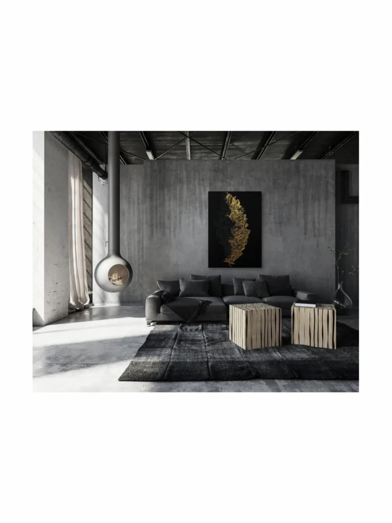 Taulut & Julisteet<Annika Salmi Art Golden Mist 100x150cm canvas taulu