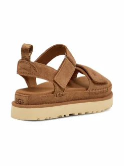 Sandaalit<UGG Goldenstar flat -mokkanahkasandaalit CHE CHESTNUT