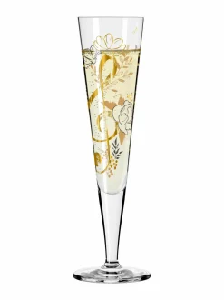 Lasit<Ritzenhoff Goldnacht-samppanjalasi CLEAR GLASS ,GOLD, BLACK
