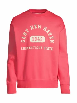 Paidat<GANT Graphic-collegepaita 648 WATERMELON RED