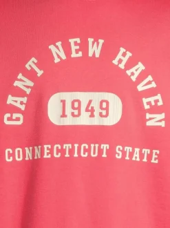 Paidat<GANT Graphic-collegepaita 648 WATERMELON RED